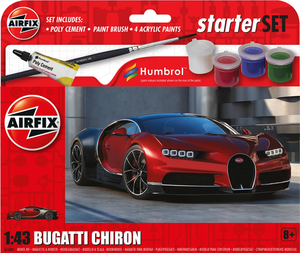 Airfix - 1/43 Bugatti Chiron (Starter Set Incl. Paint)