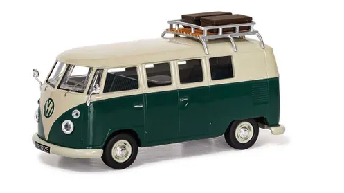 Corgi - 1/43 VW Devon Caravette Type 2 1500 SP Pearl White & Green