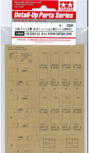 Tamiya - 1/35 US 10-in-1 Ration Cartons (WWII)