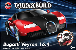 Airfix - Bugatti Veyron (Blk &Red) (QUICK BUILD)