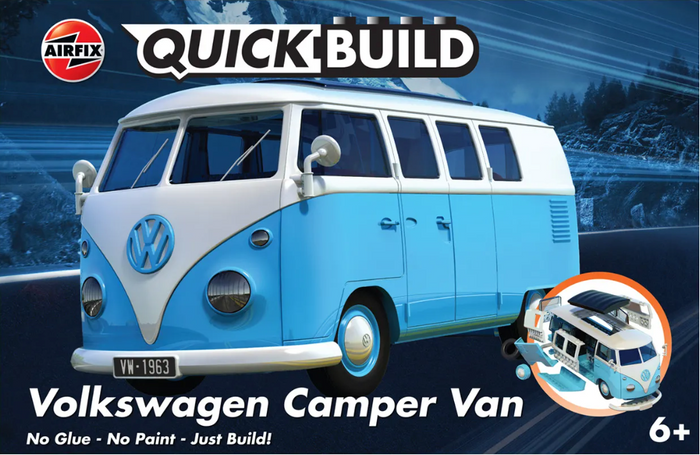 Airfix - VW Camper Van (Blue) (QUICK BUILD)