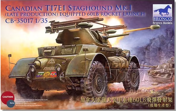 Bronco - 1/35 Canadian T17E1 Staghound Mk.I (Late Prod. w/ 60LB Rocket Launchers)