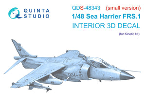 Quinta Studio QDS-48343 - 1/48 Sea Harrier FRS.1 3D-Coloured Interior (Small version) (for Kinetic kit)