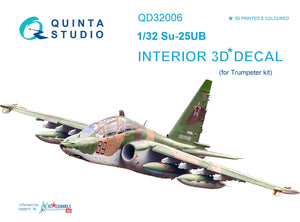 Quinta Studio QD32006 - 1/32 SU-25UB 3D-Printed & Coloured Interior (for Trumpeter kit)