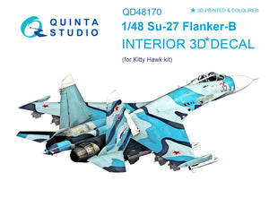Quinta Studio QD48170 - 1/48 SU-27 3D-Printed & Coloured Interior (for KittyHawk kit)
