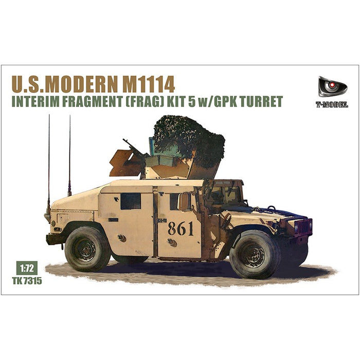 T-Model - 1/72 U.S. Modern M1114 HMMWV Interim Fragment (Frag) Kit 5 with GPK Turret