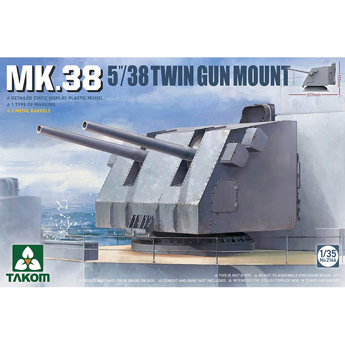 Takom - 1/35 MK.38 5''/38 Twin Gun Mount (Metal Barrel)