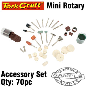Tork Craft - Mini Rotary Accessory Set 70pcs