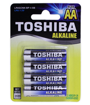 Toshiba - AA HP Alkaline Batteries (4)