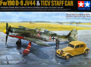 Tamiya - 1/48 Focke-Wulf Fw190 D-9 JV44 & Citroen 11CV
