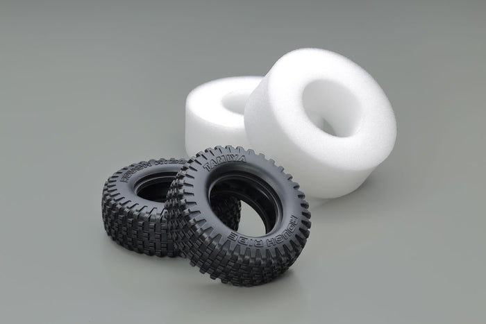 Tamiya - Block Pin "Rough Ride" Tyres w/Sponge (2pcs)