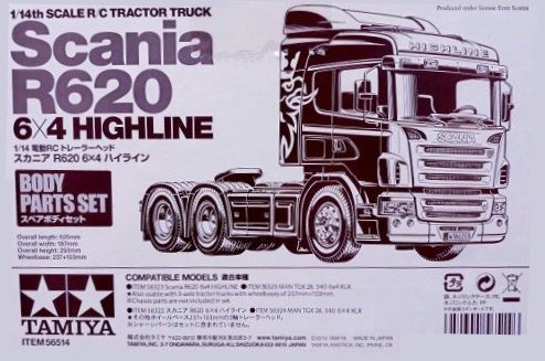 Tamiya - Body Set for Scania R620 6x4 Highline