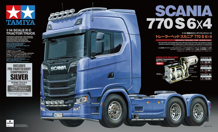 Tamiya - R/C Scania 770 S 6x4 (Silver Edition) (No ESC. Incl)