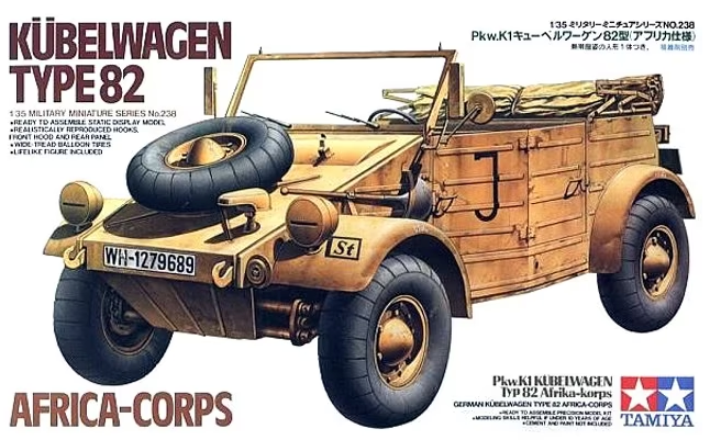 Tamiya - 1/35 German Kubelwagen Type 82 (Africa Corps)