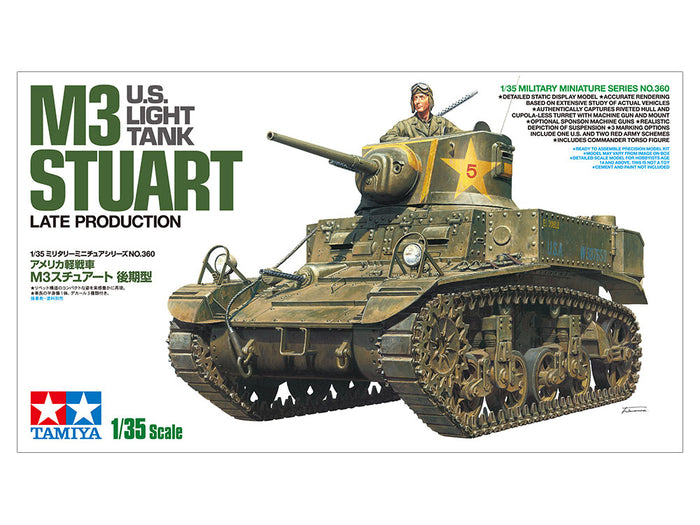 Tamiya - 1/35 U.S. Light Tank M3 Stuart Late Production