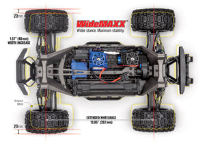 Traxxas - MAXX w/ WideMAXX chassis diagram