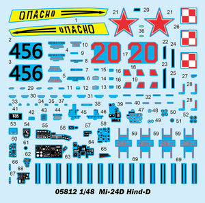 Trumpeter - 1/48 Mil Mi-24D Hind-D decals