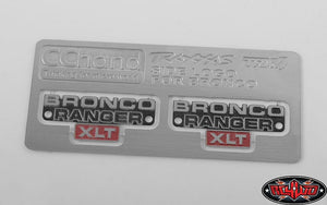 CC Hand - Side Metal Emblem For TRX-4 79' Bronco Ranger XLT