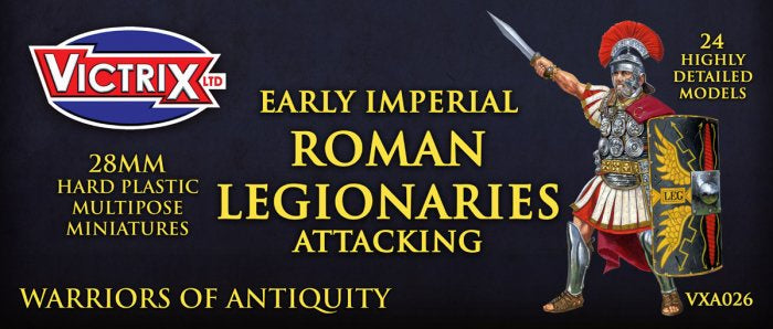 Victrix - Early Imperial Roman Legionaries Attacking (25 Plastic Figs.)