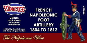 Victrix - French Napoleonic Artillery 1804 to 1812 (15 Plastic Figs. & 3 Gun Models)