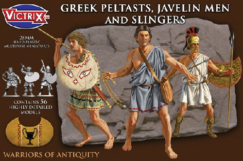 Victrix - Greek Peltasts and Slingers (56 Plastic Figs.)