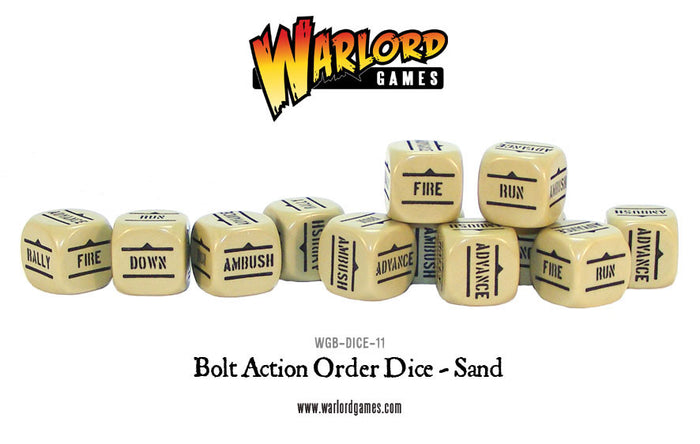 Warlord - Bolt Action Orders Dice - Sand (12)