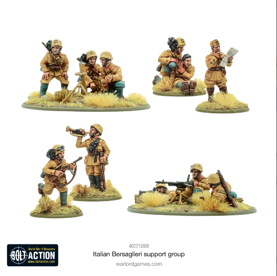 Warlord - Bolt Action  Italian Bersaglieri Support Group