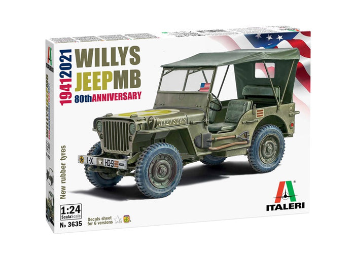 Italeri - 1/24 Willys Jeep MB "80th Year Anniversary"