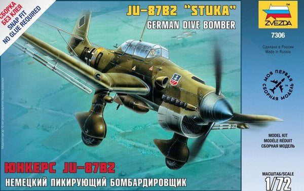 Zvezda - 1/72 Ju-87b2 (Snap Fit)