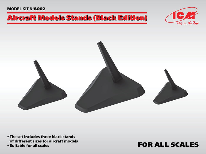 ICM - Aircraft Model Stands (Black)
