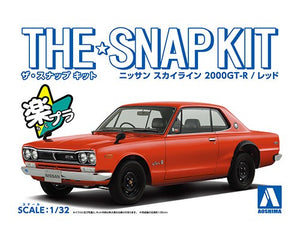Aoshima - 1/32 Nissan Skyline 2000 GT-R Red (The Snap Kit)
