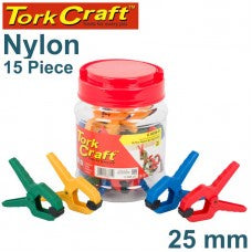 Tork Craft - Nylon Spring Clamp 25mm 15Pce Set