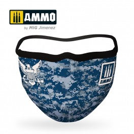 AMMO - FACE MASK  "Navy Blue Camo"