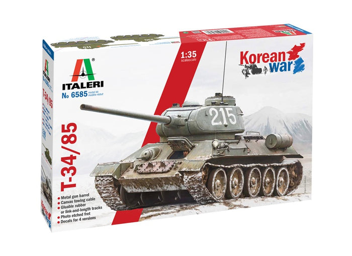 Italeri - 1/35 T-34/85 "Korean War" incl. Metal Barrel & PE