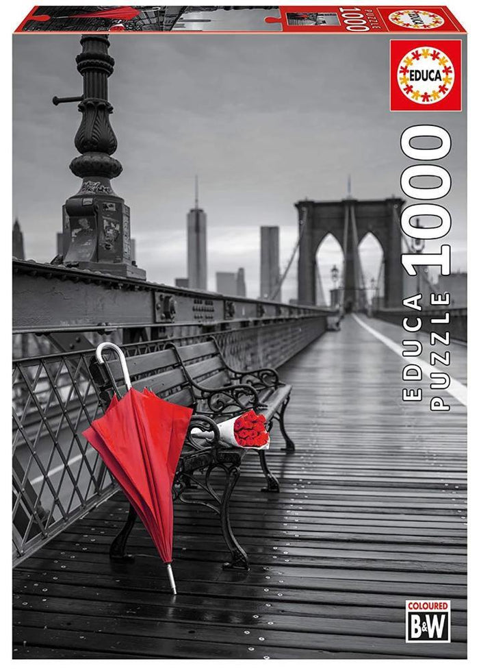 Educa - Red Umbrella - Brooklyn Bridge (1000pc)