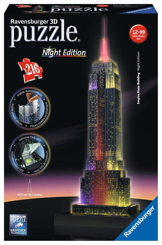 Ravensburger - Empire State Building at Night (216pcs) (3D)