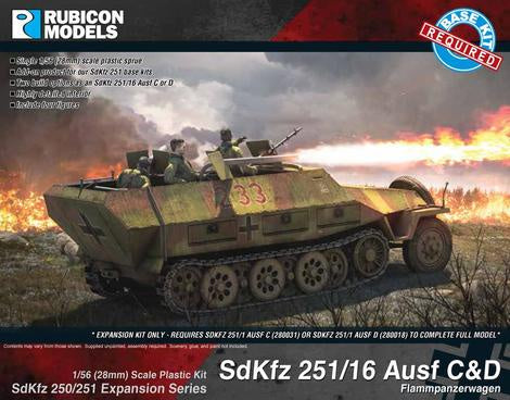 Rubicon Models - 1/56 SdKfz 250/251 Expansion Set - 251/16 Ausf C/D Flammpanzerwagen