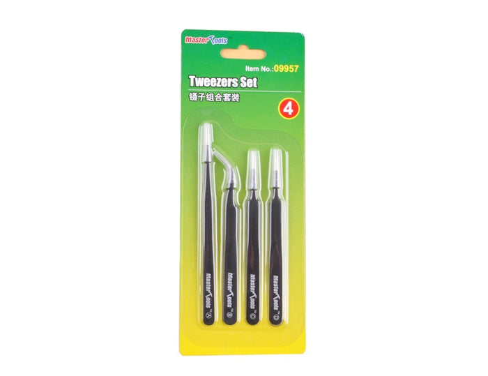 Master Tools - Tweezers Set (4 Pcs)120mm to 140mm