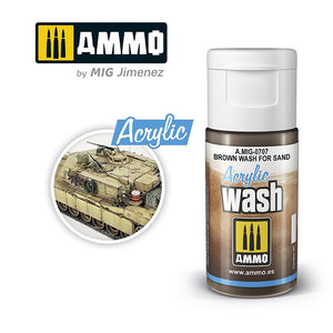 AMMO - 0707 Acrylic WASH Brown Wash for Sand