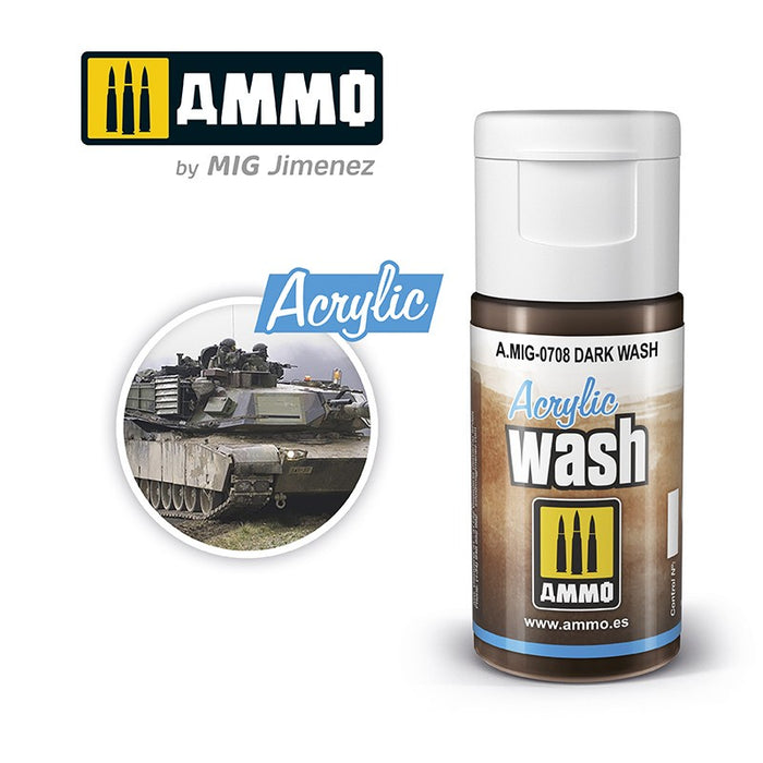 AMMO - 0708 Acrylic WASH Dark Wash