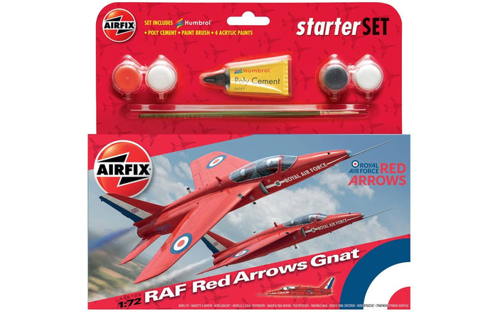 Airfix - 1/72 Red Arrow Gnat (Starter Set Incl.Paint)