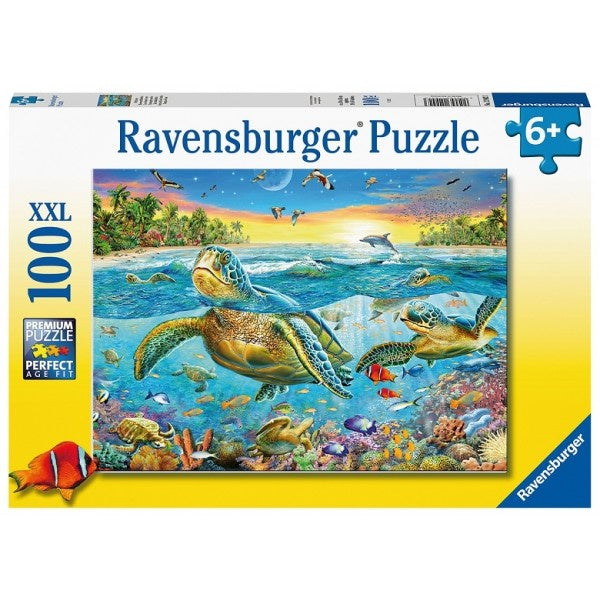 Ravensburger - Swim with Sea Turtles (100pcs) XXL Puzzle