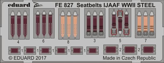 Eduard - 1/48 Seatbelts IJAAF WWII STEEL (Color Photo-etched) FE827