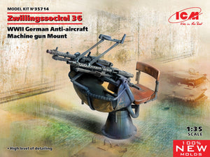 ICM - 1/35 Zwillingssockel 36 WWII German Anti-aircraft Machine Gun Mount