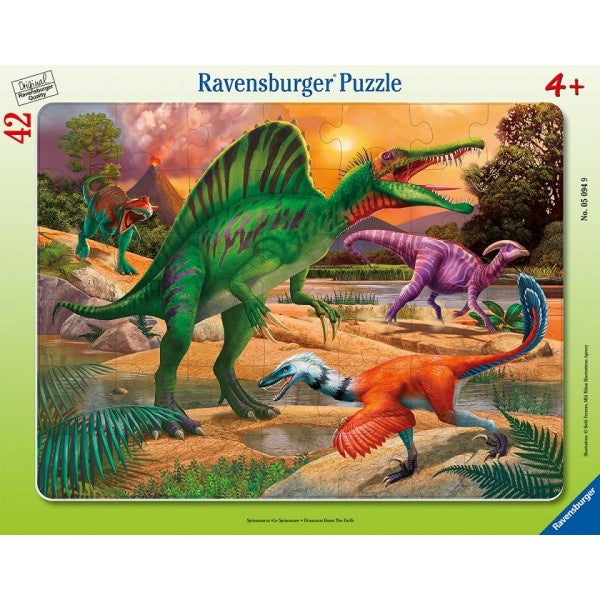 Ravensburger - Dinosaurs Roam The Earth(42pcs) Frame Puzzle