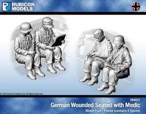 Rubicon Models - 1/56 German Wounded Seated with Medic
