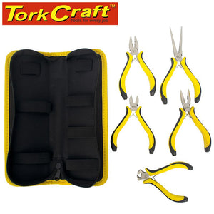 Tork Craft - Mini Plier Set W/ Carry Case (5pc)