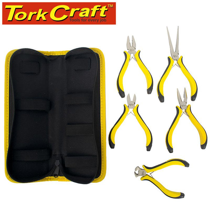 Tork Craft - Mini Plier Set W/ Carry Case (5pc)