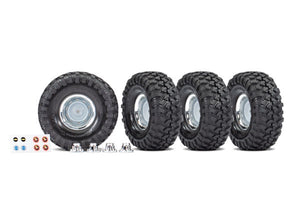Traxxas - 8166X - Tires & Wheels 1.9" Chrome Canyon (4) (TRX-4 Chev Blazer)