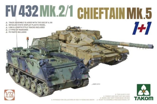Takom - 1/72 FV 432 MK 2/1+Chieftain MK 5 (1+1)